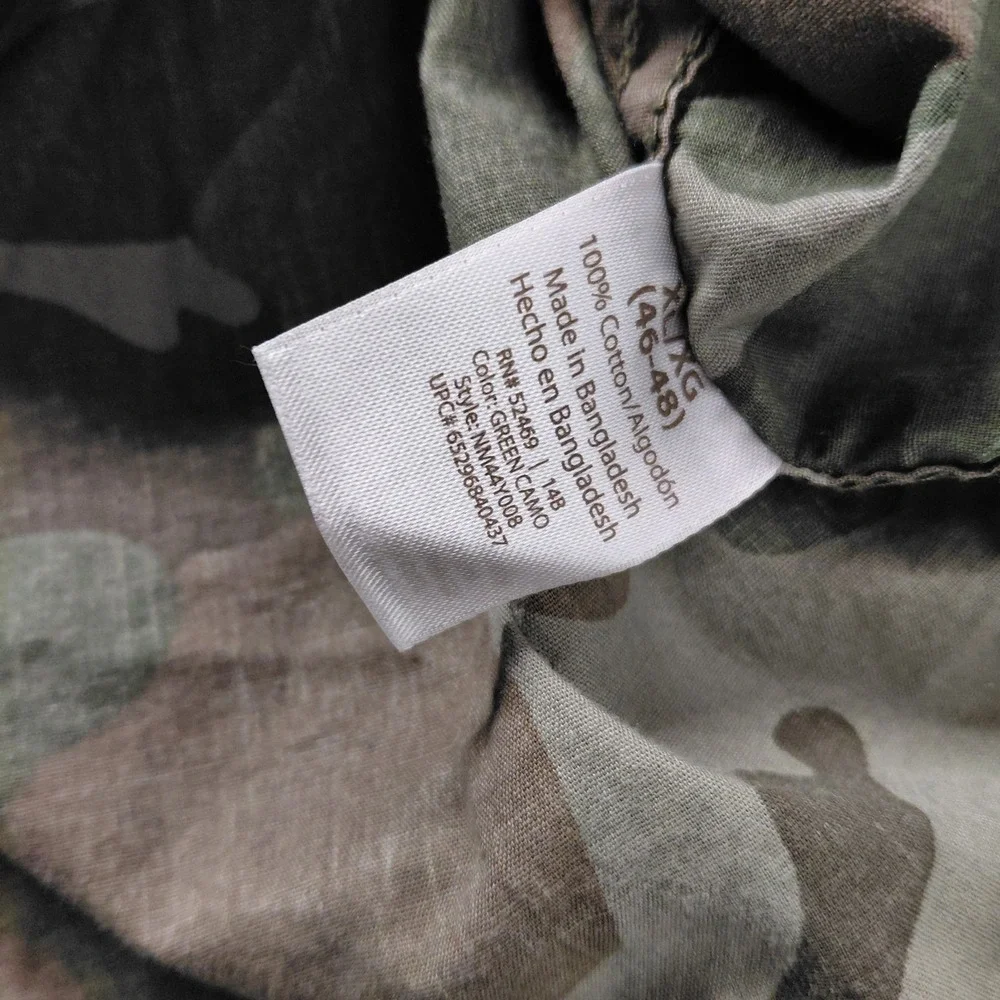 No Boundaries Camouflage Camo Men's XL‎ Button Up Shirt Long Sleeve Streetwear